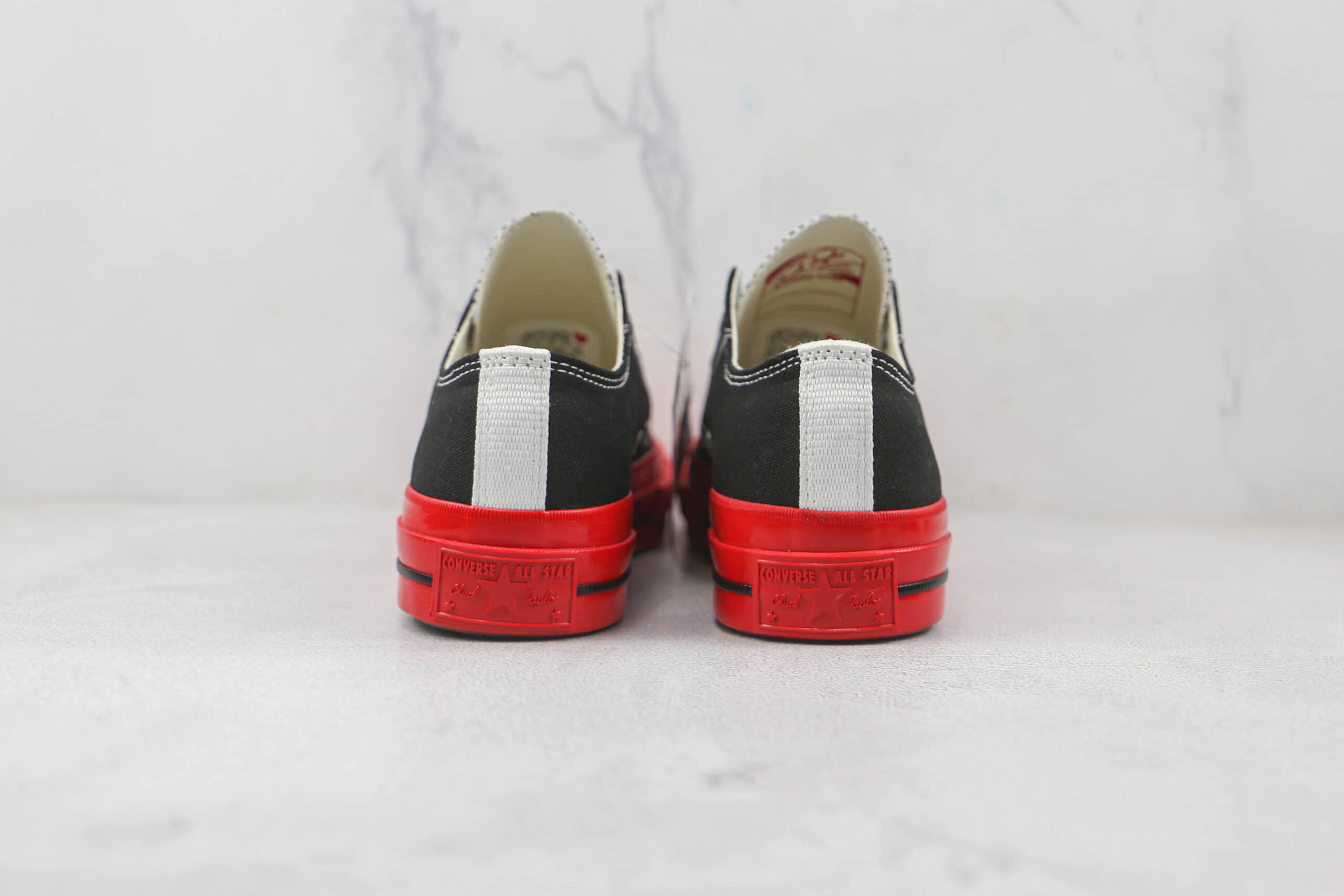 匡威Converse Chuck Taylor 1970s x CDG联名款公司级版本川久保玲低帮黑红色硫化板鞋原楦头纸板打造