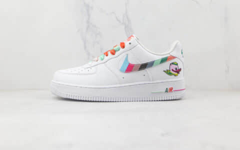耐克Nike AIR FMRCE 1 07纯原版本低帮空军一号大嘴鸭配色板鞋内置气垫 货号：DH9595-100