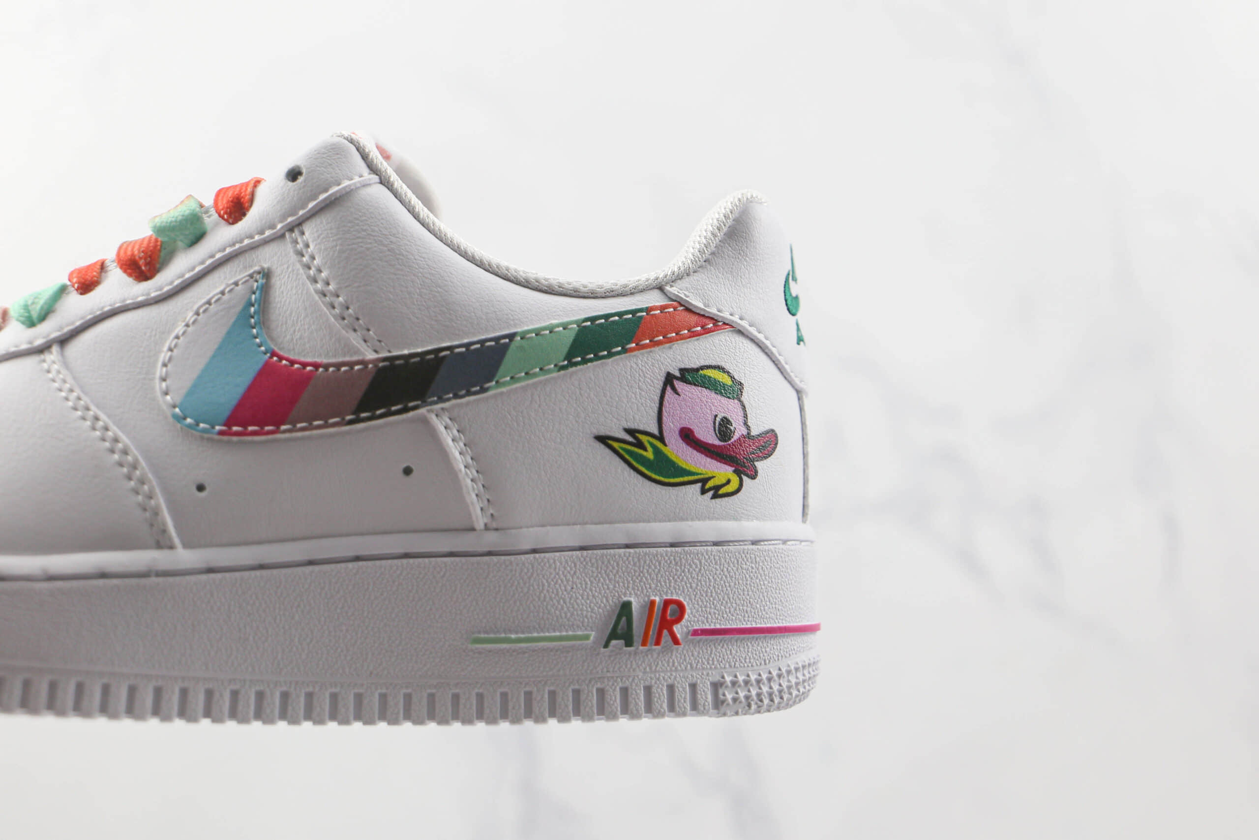 耐克Nike AIR FMRCE 1 07纯原版本低帮空军一号大嘴鸭配色板鞋内置气垫 货号：DH9595-100