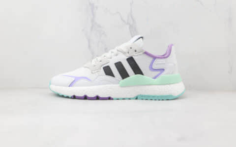 阿迪达斯Adidas Nite Jogger 2021 Boost纯原版本夜行者一代爆米花跑鞋原档案数据开发 货号：FW6702