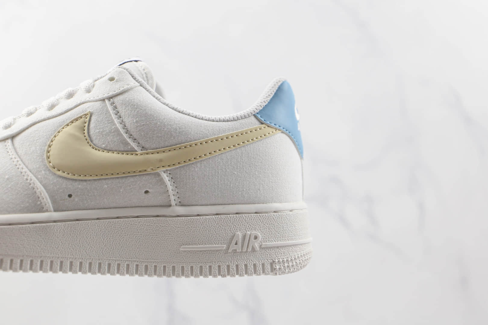 耐克Nike Air Force 1 07 Low纯原版本低帮空军一号帆布黄勾板鞋原档案数据开发内置气垫 货号：DG2296-006