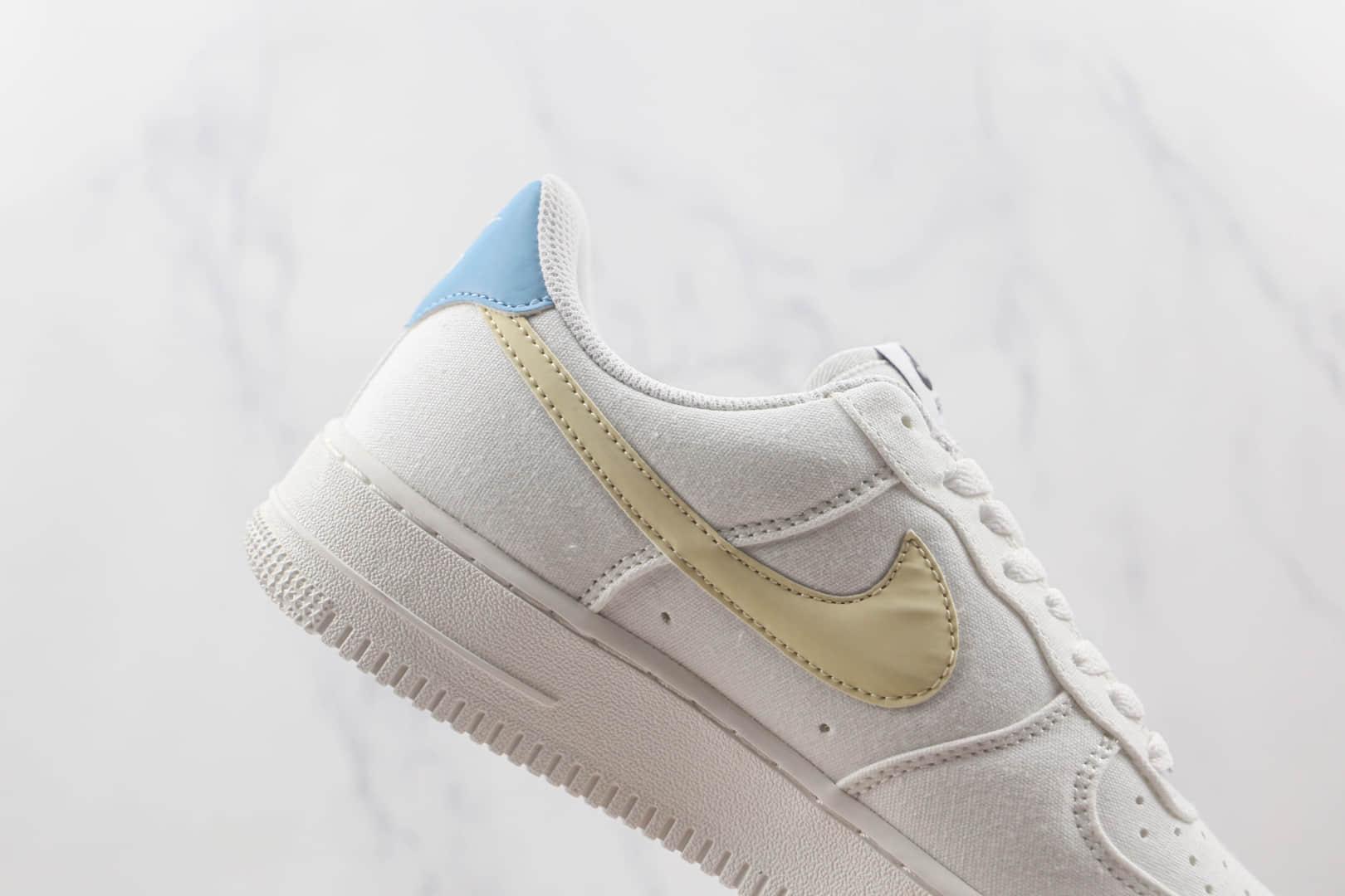 耐克Nike Air Force 1 07 Low纯原版本低帮空军一号帆布黄勾板鞋原档案数据开发内置气垫 货号：DG2296-006