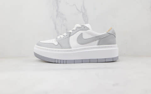 乔丹Air Jordan 1 Elevate Low SE Wolf Grey纯原版本低帮AJ1厚底烟灰板鞋原档案数据开发 货号：DH7004-100