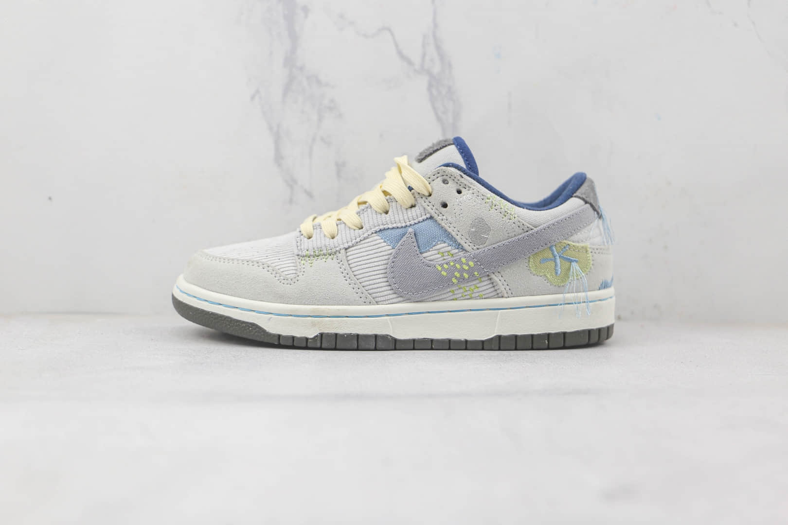 耐克Nike Dunk Low Bright Side纯原版本低帮DUNK灰蓝灯芯绒板鞋原楦头纸板打造 货号：DQ5076-001