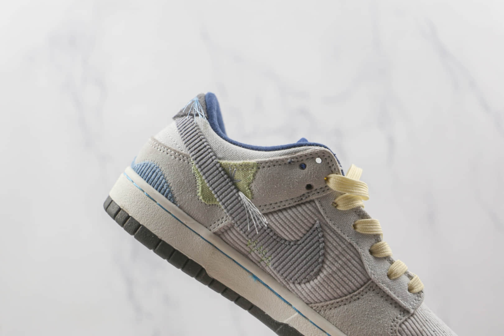 耐克Nike Dunk Low Bright Side纯原版本低帮DUNK灰蓝灯芯绒板鞋原楦头纸板打造 货号：DQ5076-001