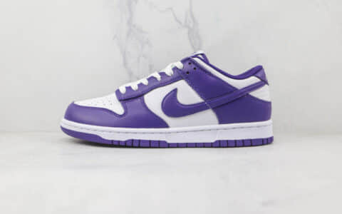 耐克Nike Dunk Low Court Purple纯原版本低帮DUNK白紫色板鞋原楦头纸板打造 货号：DD1391-104