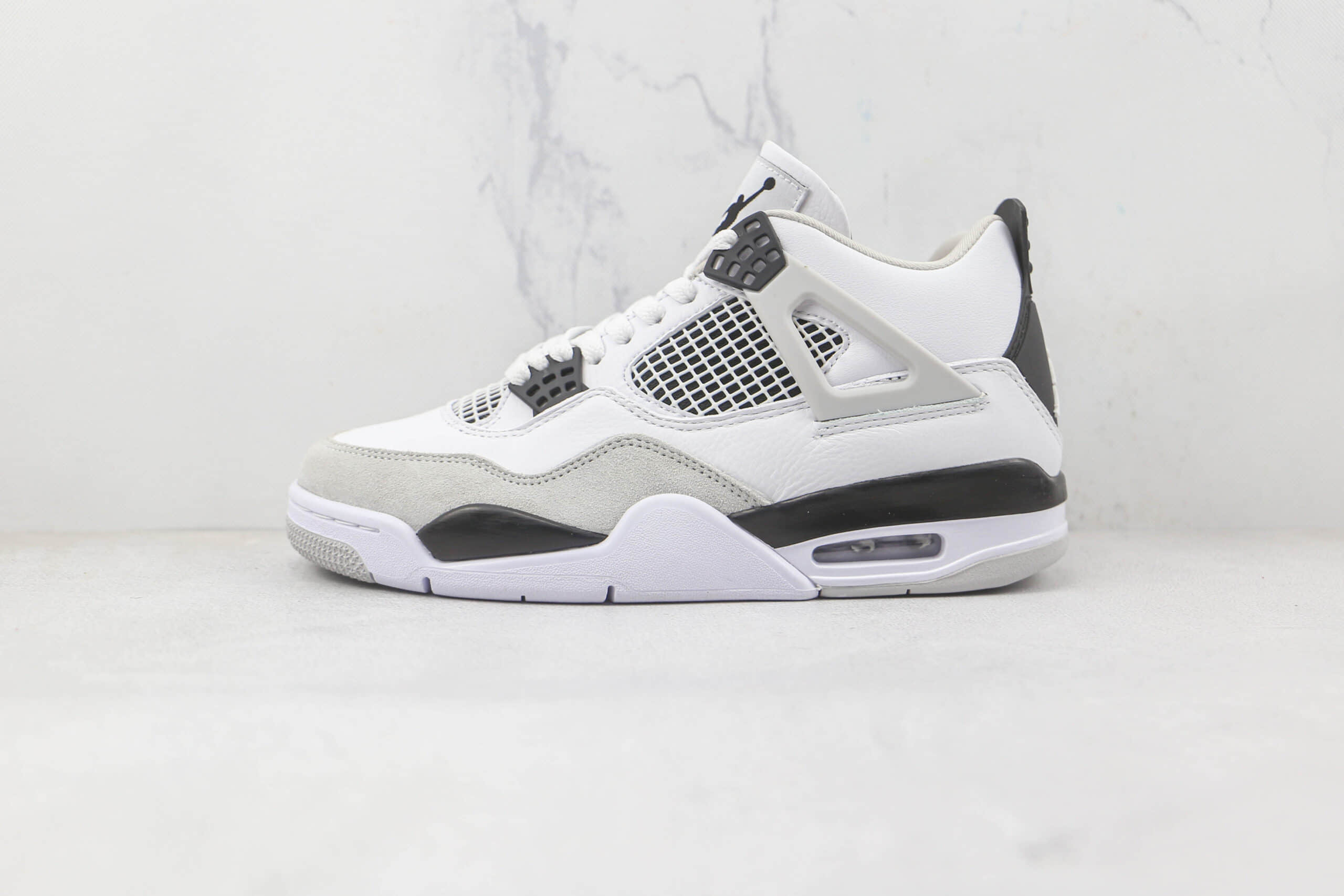 乔丹Air Jordan 4 Military Black纯原版本灰黑拼接AJ4篮球鞋原楦头纸板打造 货号：DH6927-111