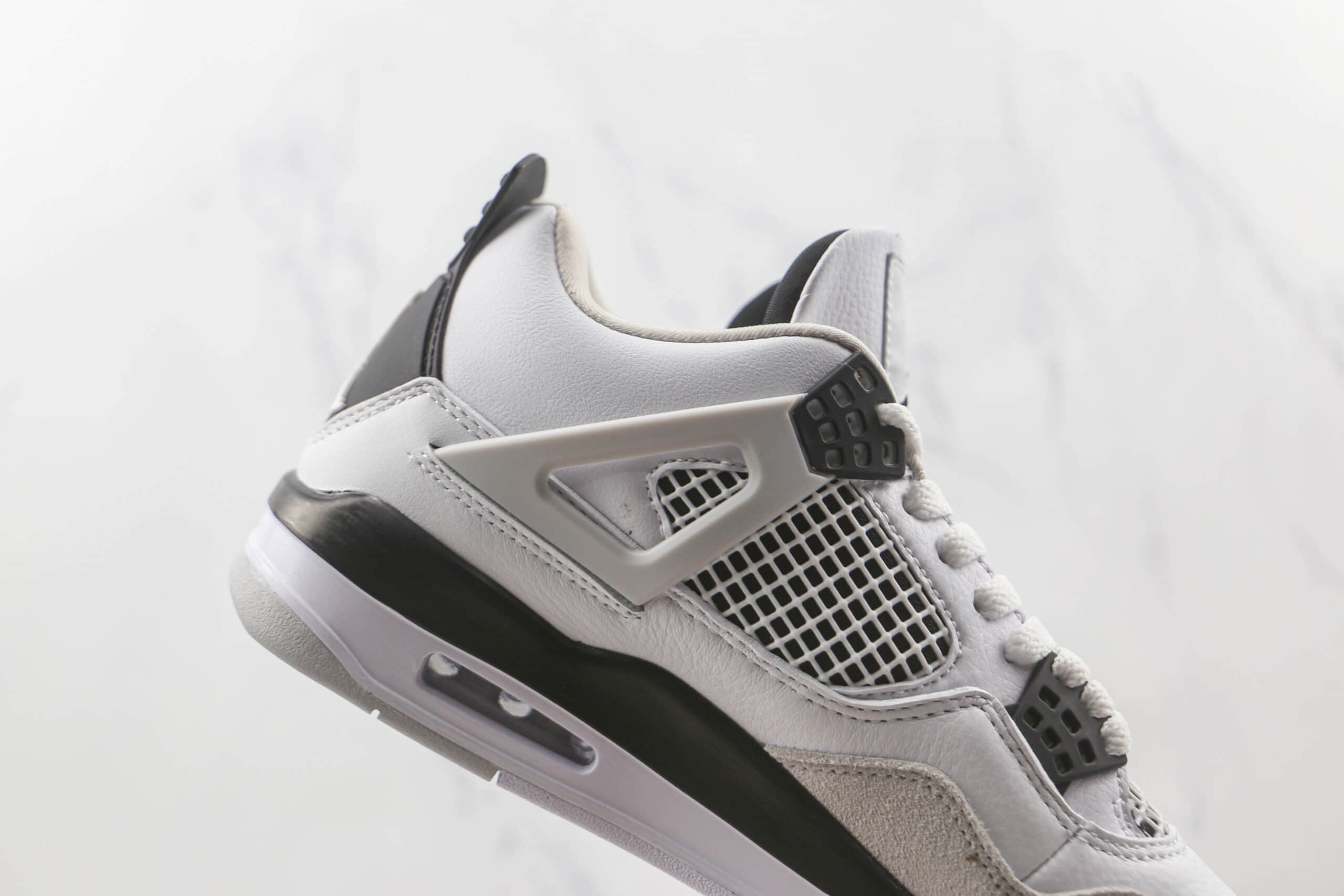 乔丹Air Jordan 4 Military Black纯原版本灰黑拼接AJ4篮球鞋原楦头纸板打造 货号：DH6927-111