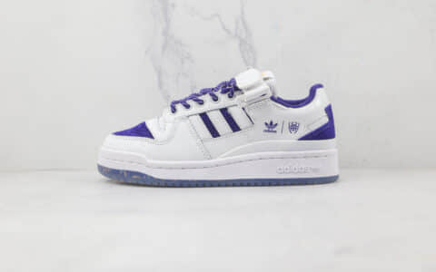 阿迪达斯Adidas originals Forum 84 low纯原版本魔术贴白紫色Forum84板鞋原盒原标 货号：GY8287