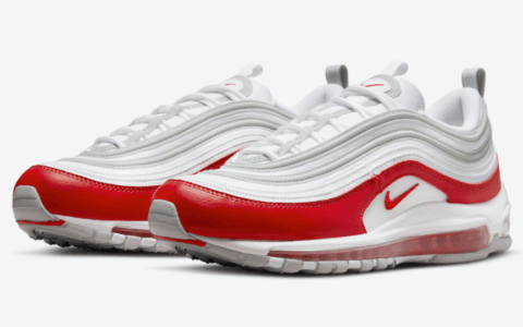 经典白红配色！全新Air Max 97即将发售！ 货号：DX8964-100