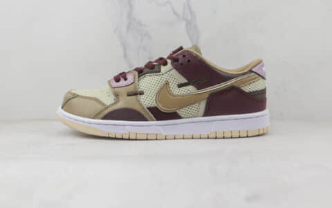 耐克Nike Dunk Scrap纯原版本低帮DUNK浅石灰缝合怪板鞋原楦头纸板打造 货号：DH7450-100