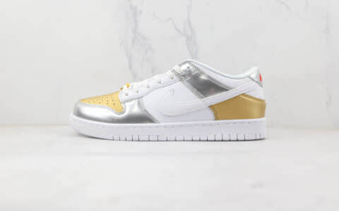 耐克Nike Dunk Low PRM Vast Grey纯原版本低帮DUNK白银金色板鞋原楦头纸板打造 货号：DH4403-700