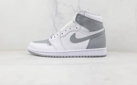 乔丹Air Jordan 1 Retro High纯原版本高帮AJ1白灰色篮球鞋原档案数据开发 货号：555088-037