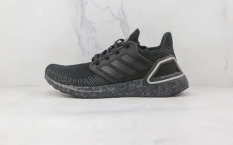 阿迪达斯Adidas Ultra Boost 20纯原版本黑色UB6.0爆米花跑鞋原楦头纸板打造 货号：FY0646