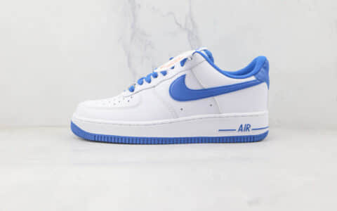 耐克Nike Air Force 1’07 Low纯原版本低帮空军一号白蓝色板鞋原楦头纸板打造 货号：DH7561-104