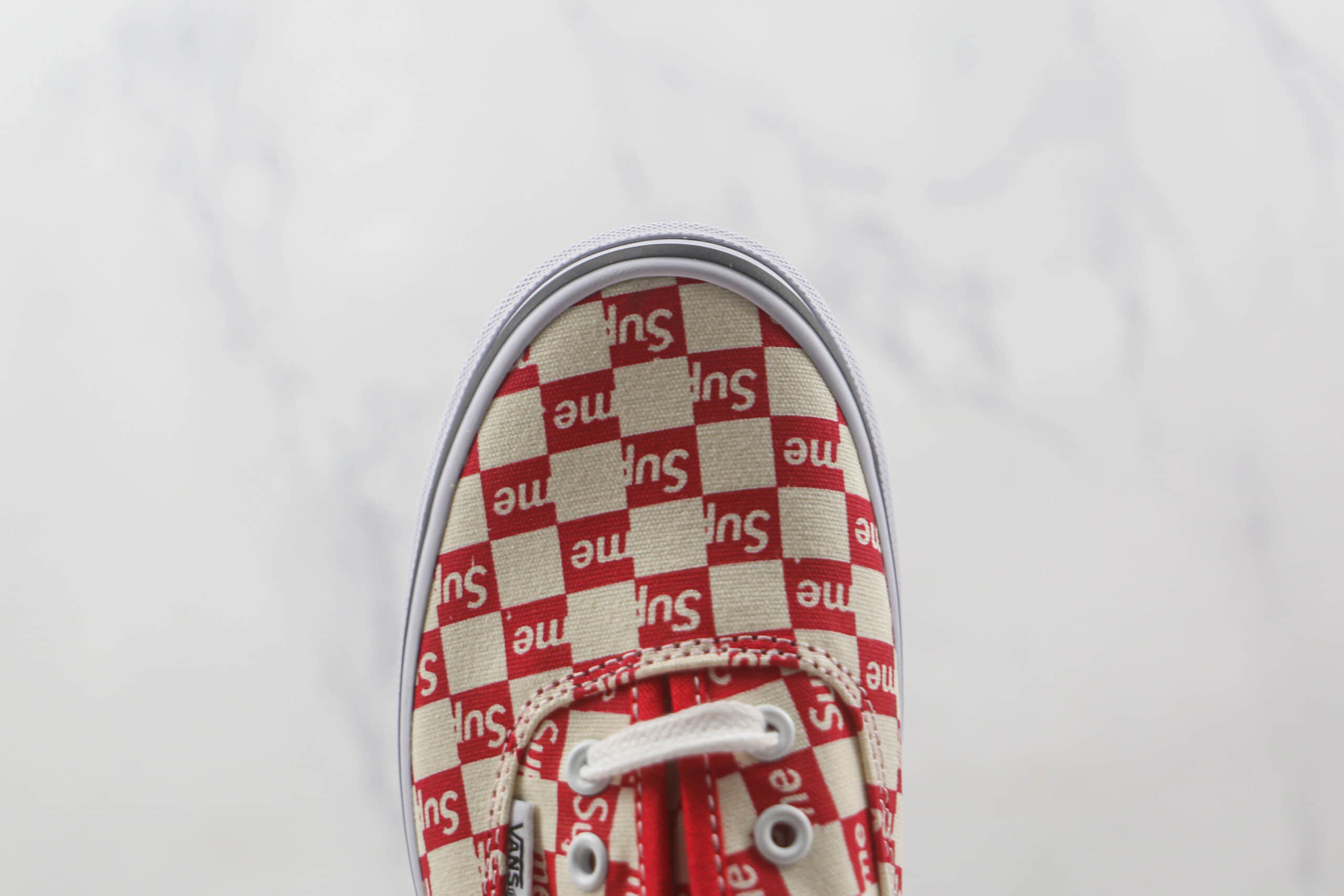 万斯Vans OlSupreme x Supreme联名款公司级版本低帮硫化帆布鞋原楦头纸板打造