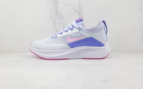 耐克Nike Zoom Fly 4纯原版本白蓝粉色Flyknit慢跑鞋原档案数据开发 货号：CT2401-003