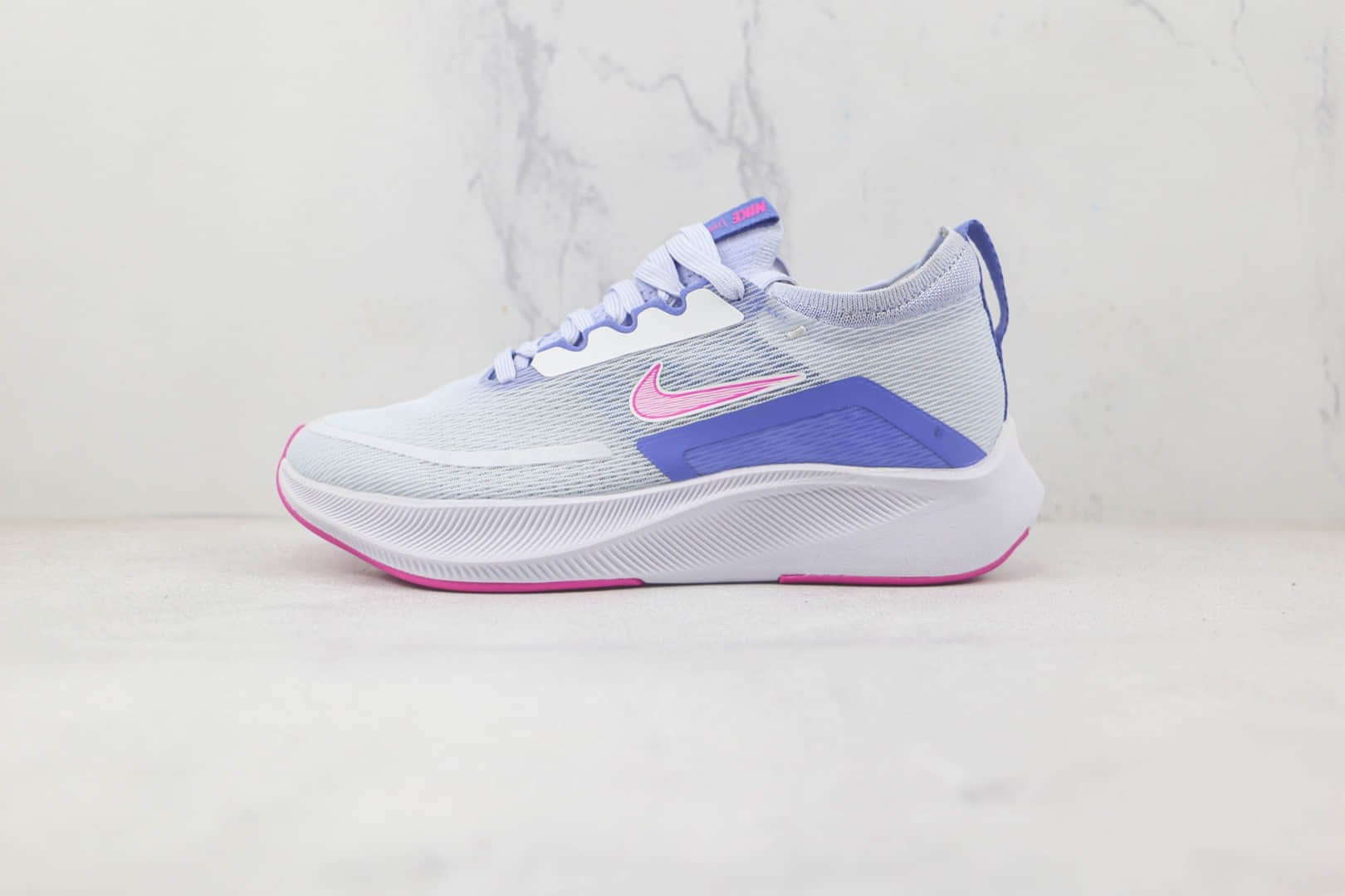 耐克Nike Zoom Fly 4纯原版本白蓝粉色Flyknit慢跑鞋原档案数据开发 货号：CT2401-003