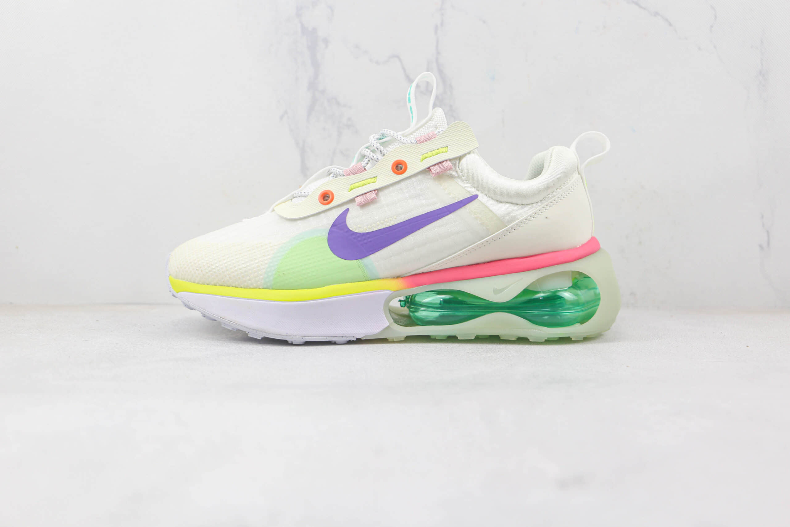 耐克Nike Air Max 2021纯原版本米白绿色Max半掌大气垫鞋原档案数据开发 货号：DO2328-101