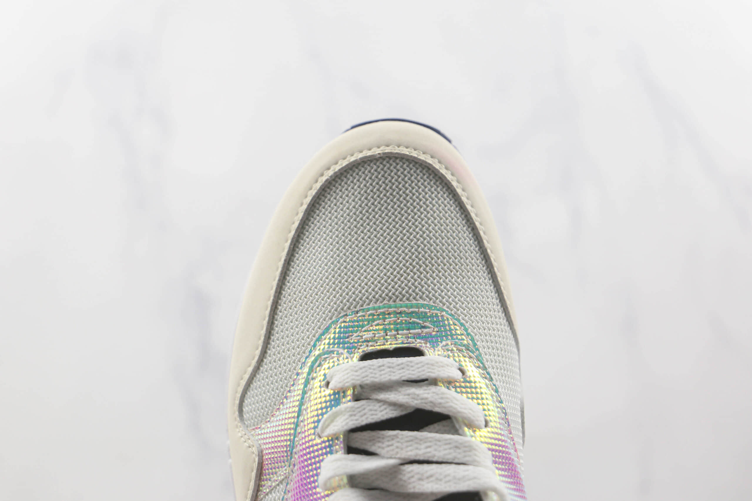 耐克Nike Air Max 1 Obsidian纯原版本荧光亮片白灰彩虹渐变复古气垫鞋原盒原标 货号：DQ9326-100