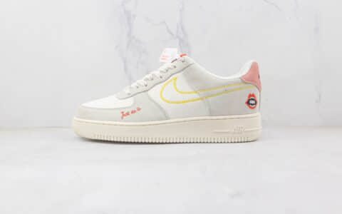 耐克Nike Air Force 1’07 Low Just do it纯原版本低帮空军一号米白灰板鞋内置气垫 货号：DQ7656-100