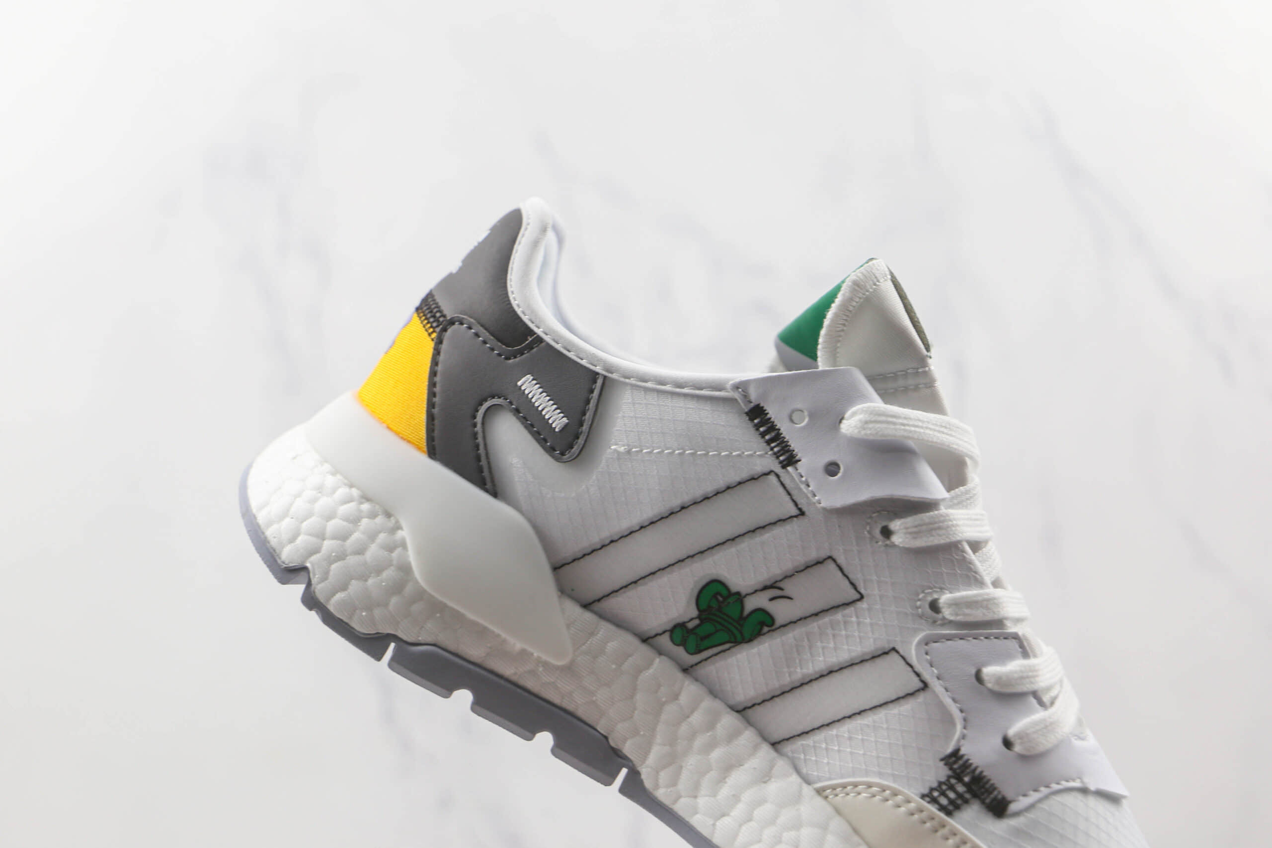 阿迪达斯Adidas Nite Jogger 2021 Boost纯原版本夜行者一代白色爆米花跑鞋原档案数据开发 货号：HP9113