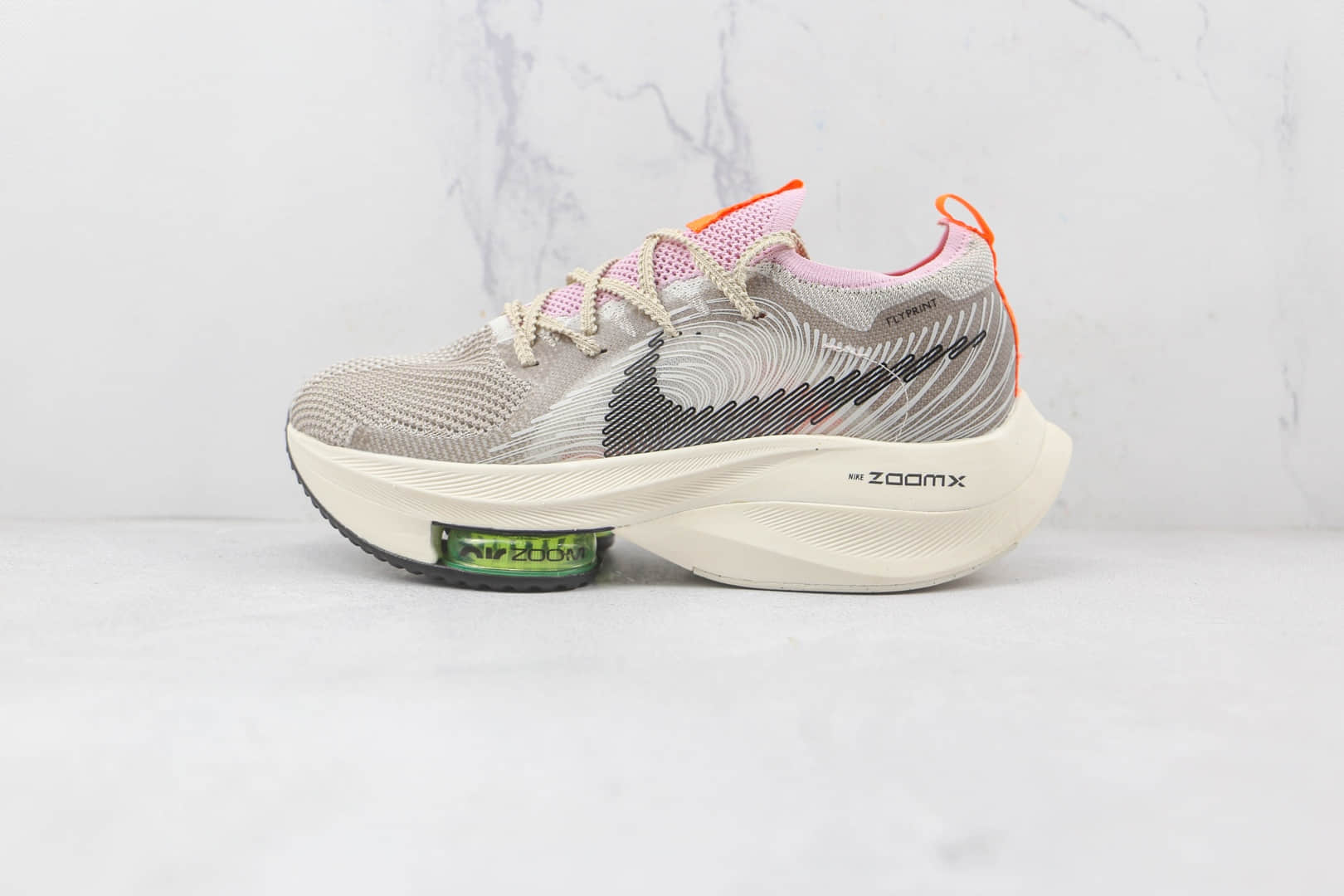 耐克Nike Air Zoom Alphafly NEXT％公司级版本破2代马拉松气垫跑鞋灰黑色原楦开发 货号：DB0129-001