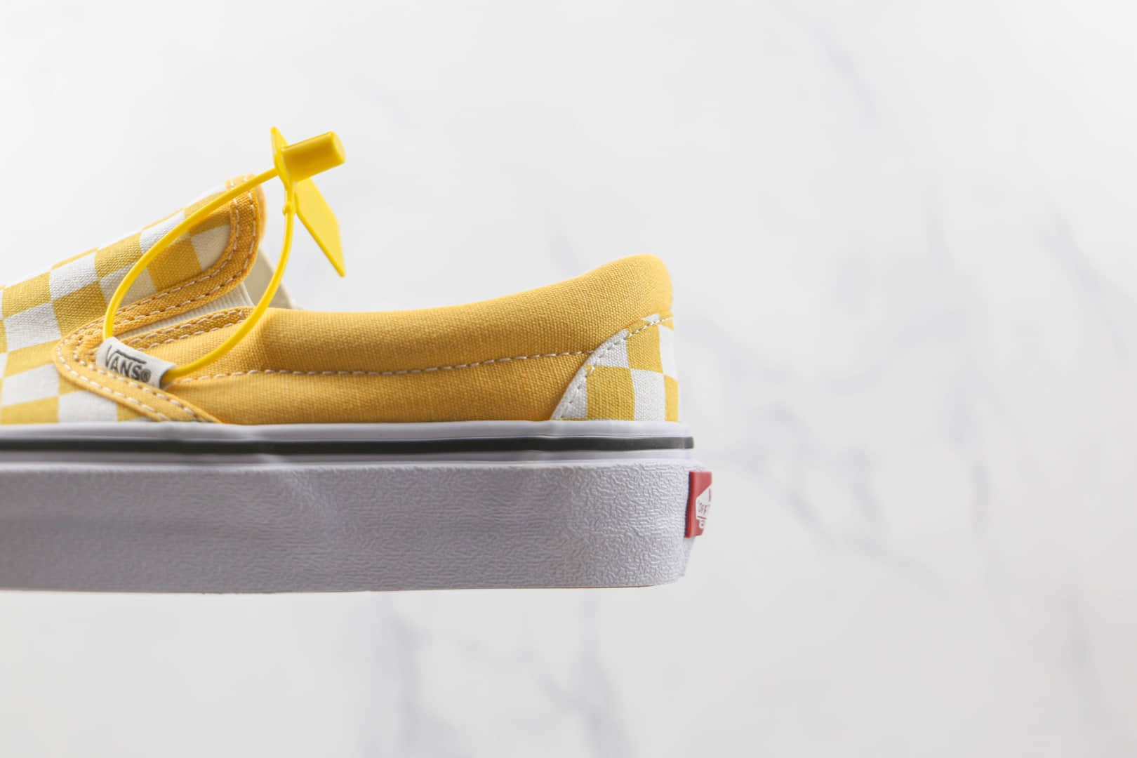 万斯Vans OG Vault Slip-On公司级版本棋盘格帆布鞋板鞋白黄色工艺硫化一比一