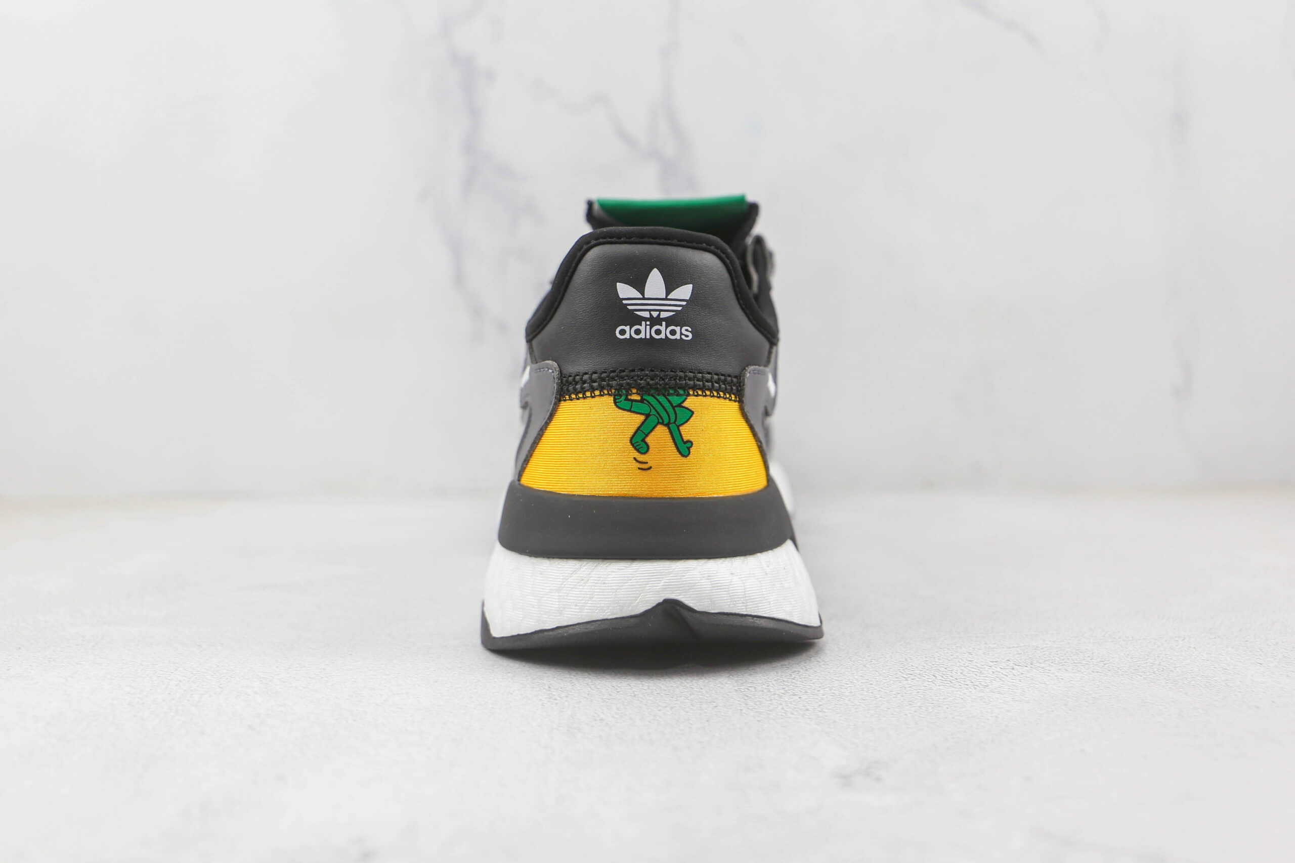 阿迪达斯Adidas Nite Jogger 2021 Boost纯原版本三叶草夜行者一代黑色爆米花跑鞋原档案数据开发 货号：GX2184