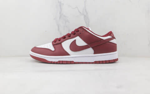 耐克Nike Dunk Low TEAM RED纯原版本低帮DUNK酒红色板鞋原档案数据开发天花板DUNK 货号：DD1391-601