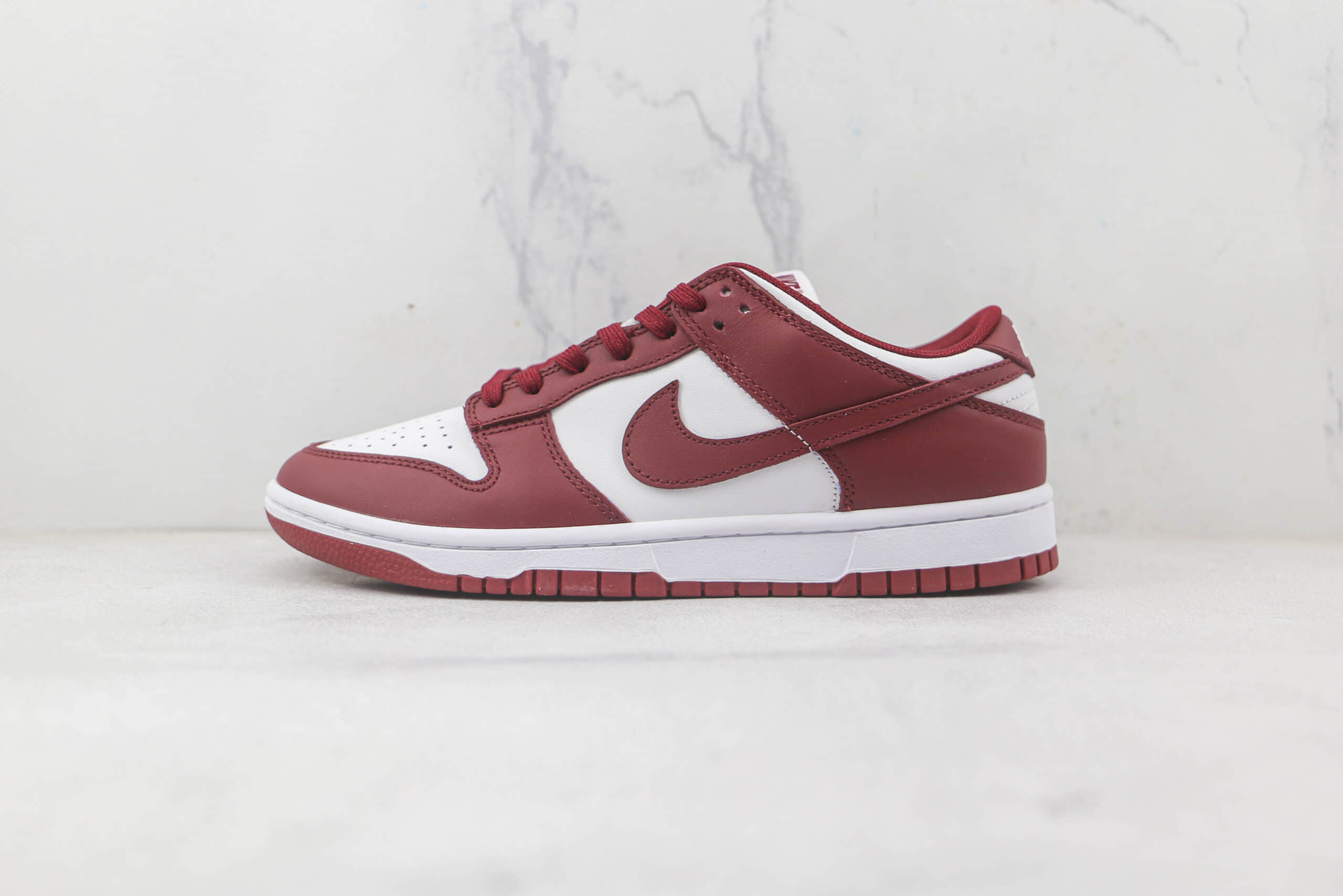 耐克Nike Dunk Low TEAM RED纯原版本低帮DUNK酒红色板鞋原档案数据开发天花板DUNK 货号：DD1391-601