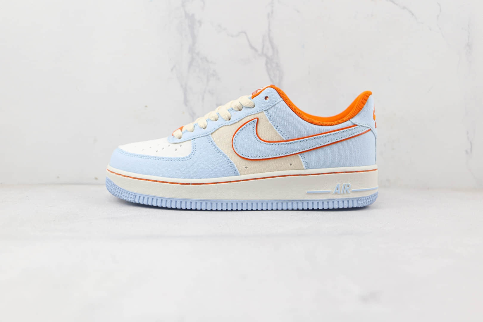 耐克Nike Air Force 1’07 Low纯原版本低帮空军一号蓝橙色板鞋原档案数据开发 货号：315122-662