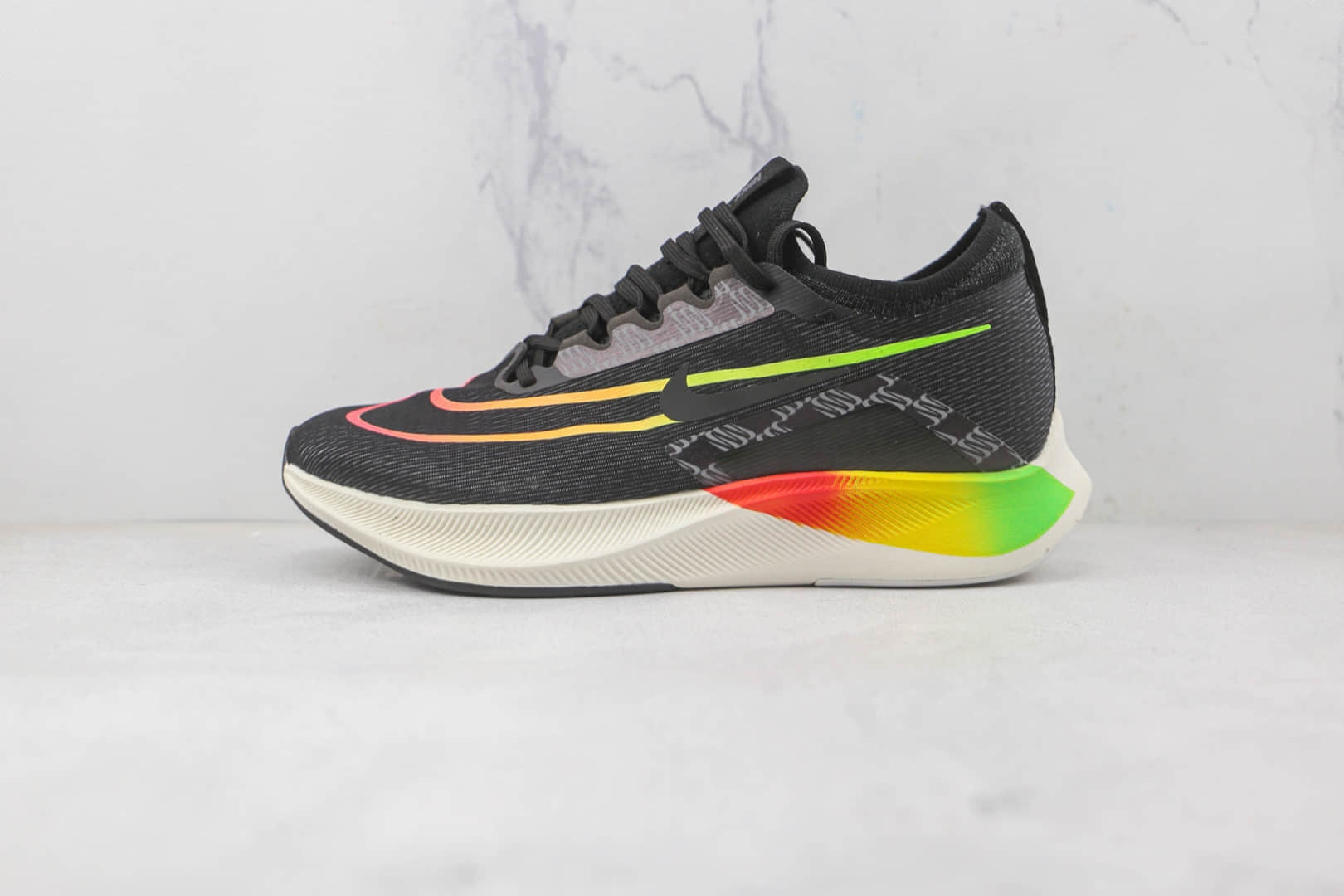 耐克Nike Zoom Fly 4纯原版本黑色Flyknit4代慢跑鞋原楦头纸板打造 货号：DQ4993-010