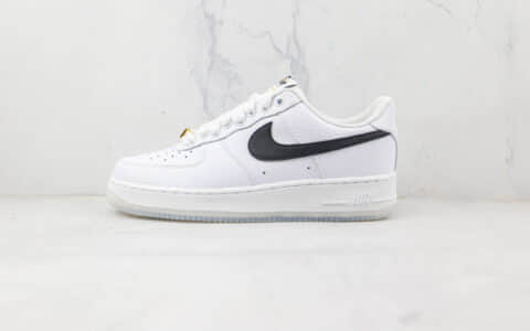 耐克Nike Air Force 1’07 Low纯原版本低帮空军一号白黑勾透明底板鞋原楦头纸板打造 货号：DX2305-100