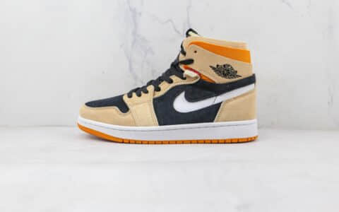 乔丹Air Jordan 1 Zoom CMFT Corduroy纯原版本中帮AJ1南瓜橙色板鞋原鞋开模一比一打造 货号：CT0978-200