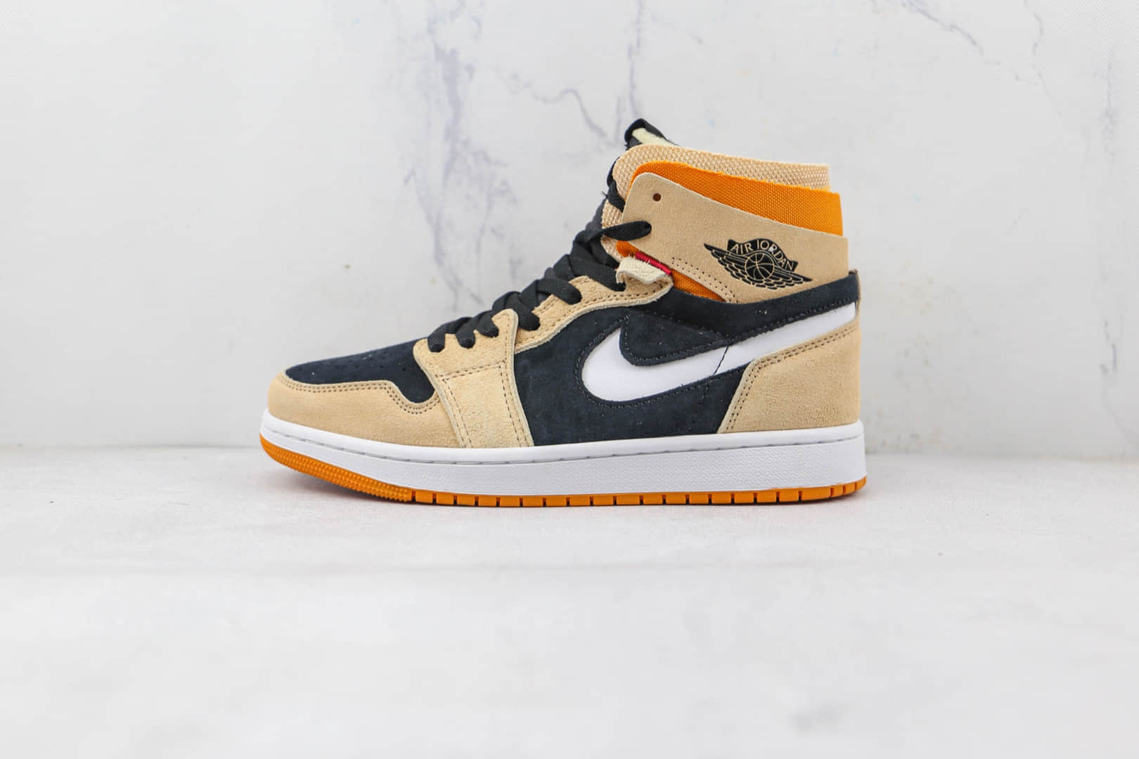 乔丹Air Jordan 1 Zoom CMFT Corduroy纯原版本中帮AJ1南瓜橙色板鞋原鞋开模一比一打造 货号：CT0978-200