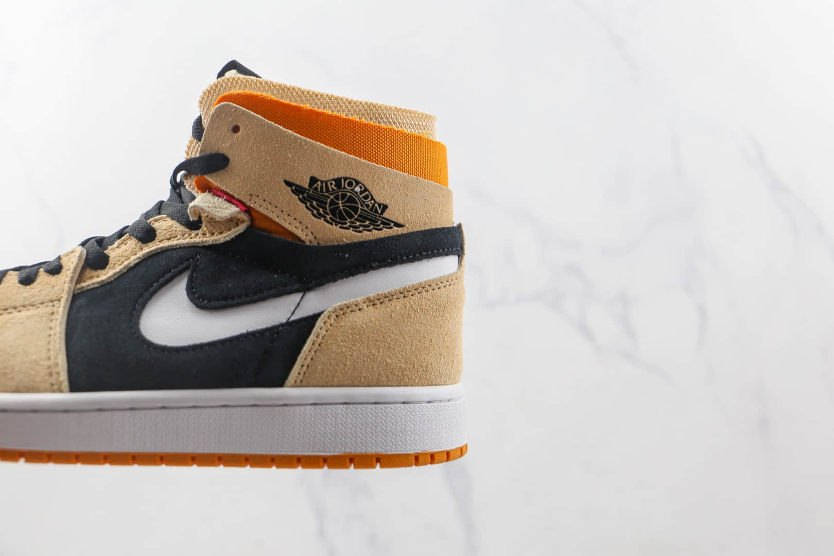 乔丹Air Jordan 1 Zoom CMFT Corduroy纯原版本中帮AJ1南瓜橙色板鞋原鞋开模一比一打造 货号：CT0978-200