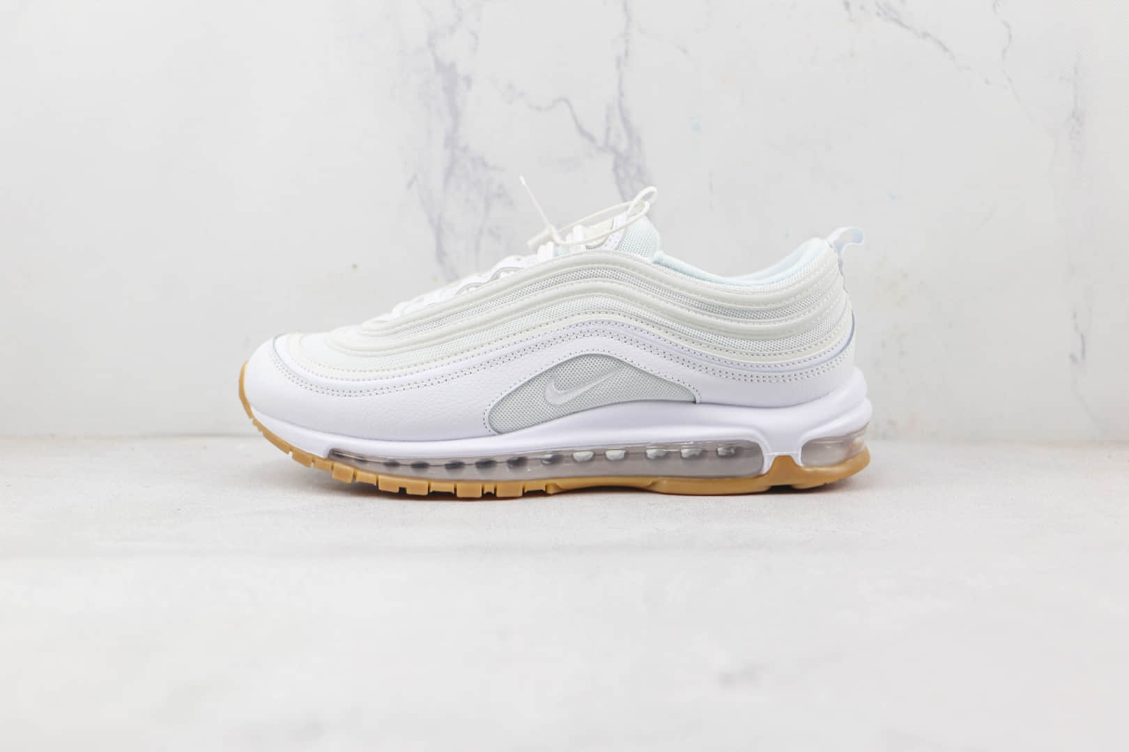 耐克NIKE Air Max 97纯原版本白生胶底Max97气垫鞋原楦头纸板打造 货号：DJ2740-100