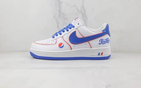 耐克Nike Air Force 1’07 Low百事可乐联名款纯原版本低帮空军一号白蓝红色板鞋内置气垫 货号：BS8856-113