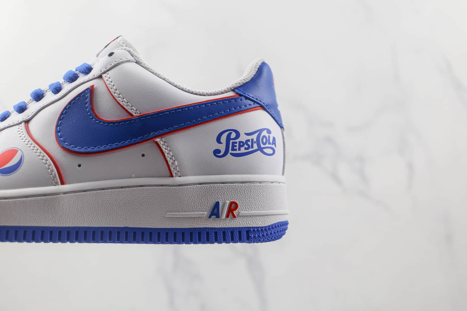 耐克Nike Air Force 1’07 Low百事可乐联名款纯原版本低帮空军一号白蓝红色板鞋内置气垫 货号：BS8856-113