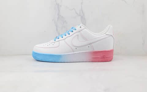 耐克Nike Air Force 1’07 Low纯原版本低帮空军一号蓝粉涂鸦板鞋内置气垫 货号：AF1234-008