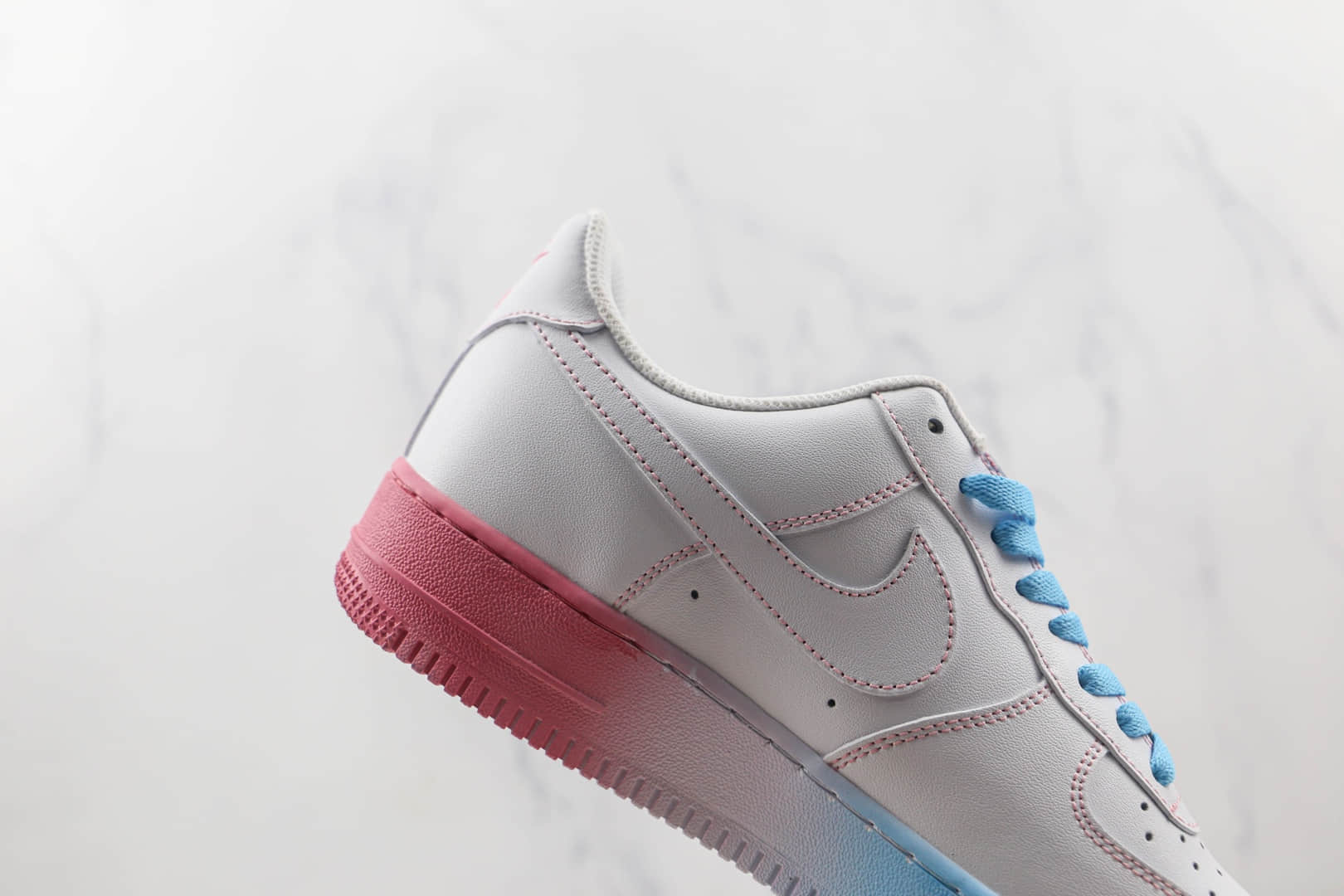 耐克Nike Air Force 1’07 Low纯原版本低帮空军一号蓝粉涂鸦板鞋内置气垫 货号：AF1234-008