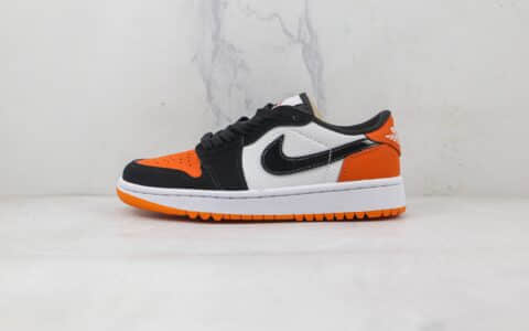 乔丹Air Jordan 1 Low Golf纯原版本低帮AJ1高尔夫黑橙扣碎板鞋内置气垫 货号：DD9315-800