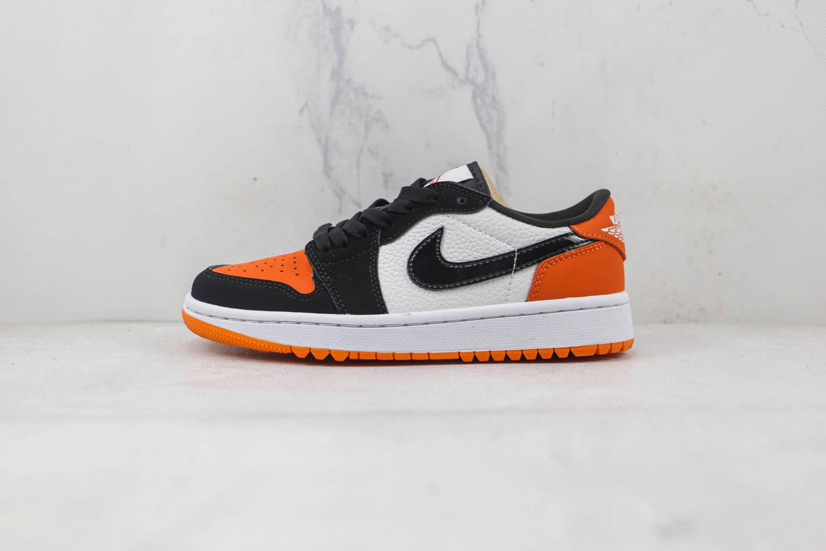 乔丹Air Jordan 1 Low Golf纯原版本低帮AJ1高尔夫黑橙扣碎板鞋内置气垫 货号：DD9315-800