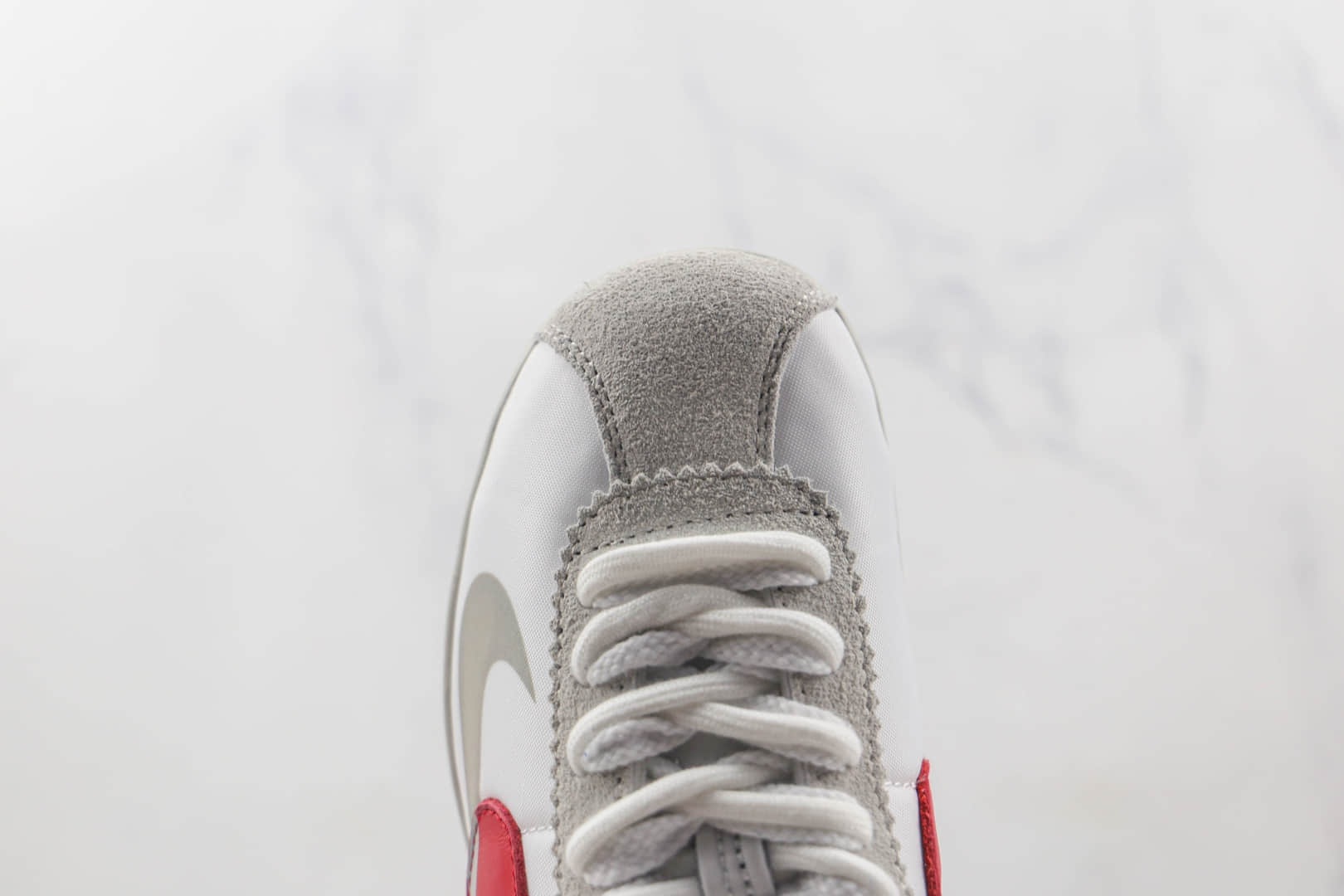 耐克Nike Air Zoom Cortez SP 4.0 Grey White x Sacai联名款纯原版本厚底阿甘白红双勾老爹鞋原盒原标 货号：DQ0581-100