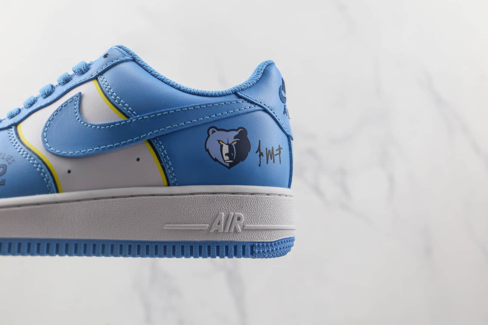 耐克Nike Air Force 1’07 Low纯原版本低帮空军一号NBA75周年限定灰熊队配色板鞋内置气垫 货号：BD8856-121