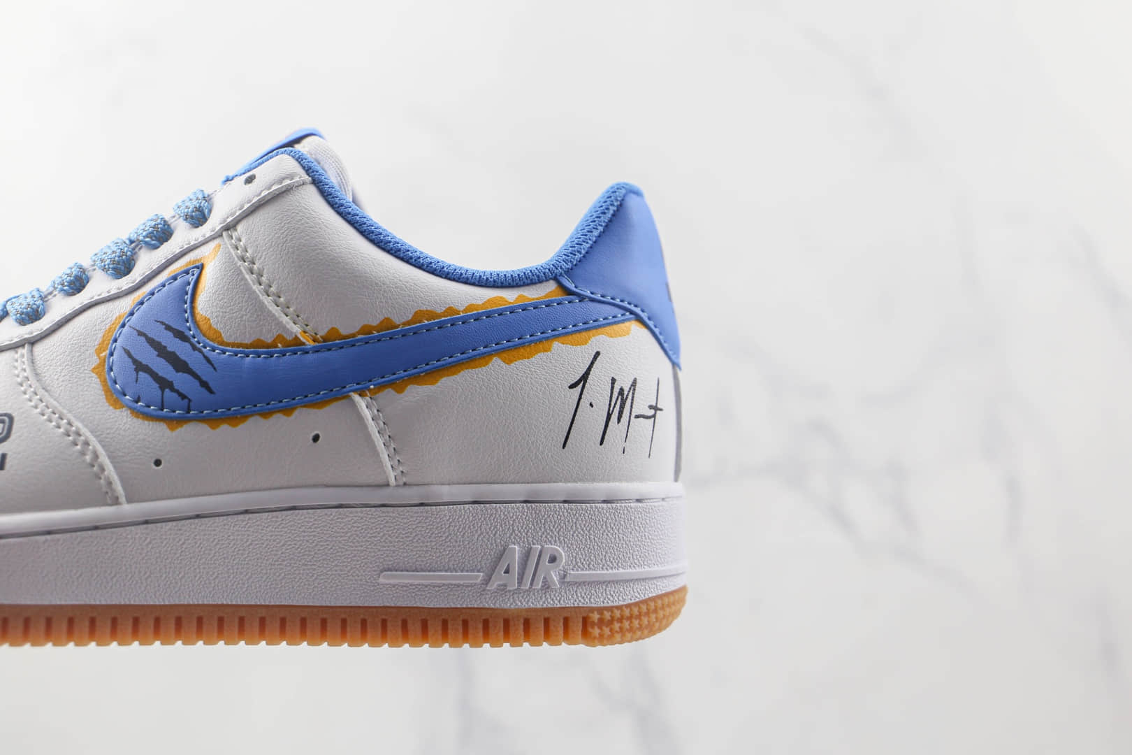 耐克Nike Air Force 1’07 Low纯原版本低帮空军一号孟菲斯灰熊队白蓝配色板鞋内置气垫 货号：NH1412-992