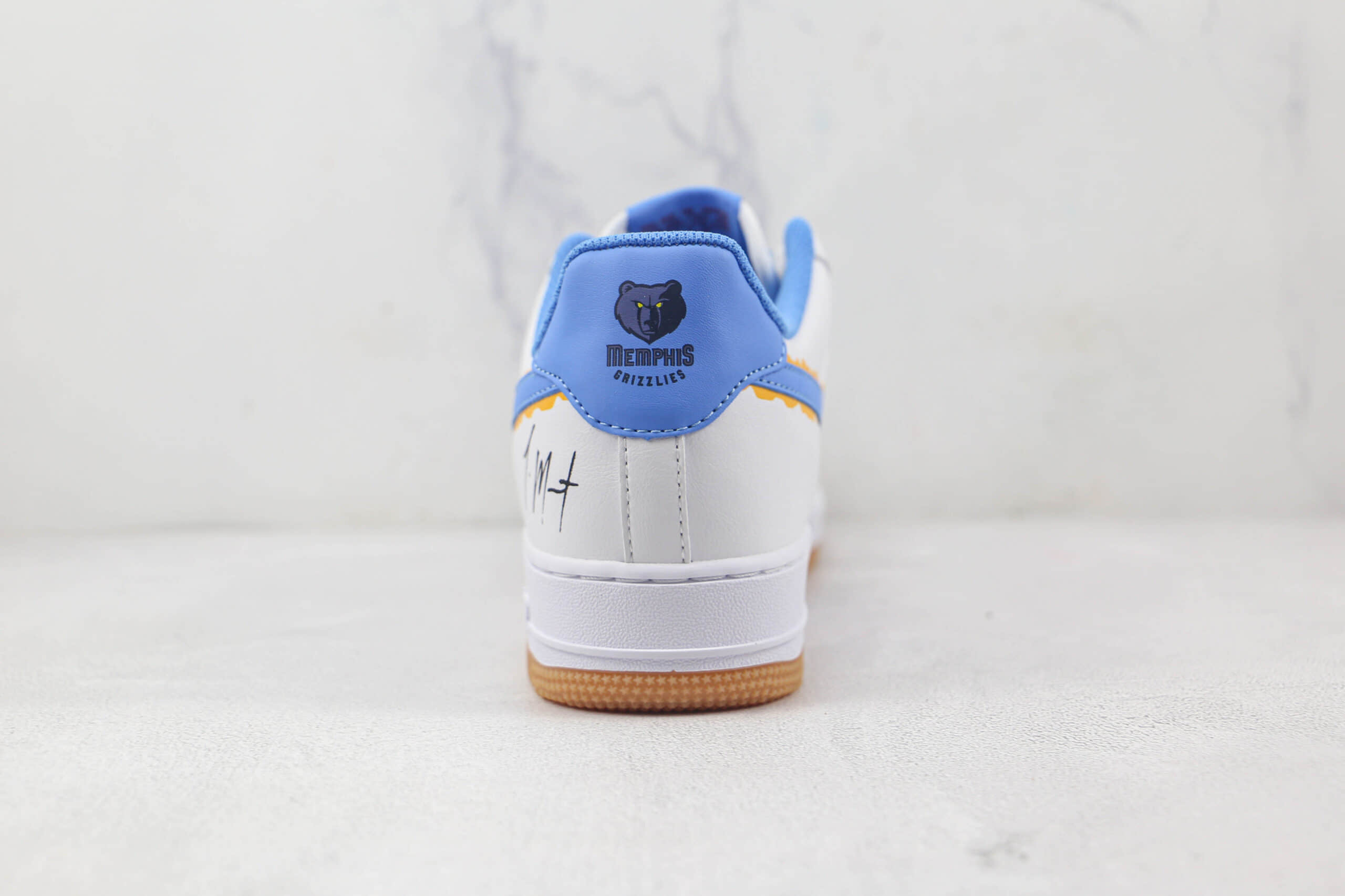 耐克Nike Air Force 1’07 Low纯原版本低帮空军一号孟菲斯灰熊队白蓝配色板鞋内置气垫 货号：NH1412-992