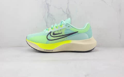 耐克NikeZoom Fly 5纯原版本蒂芙尼绿碳板跑步鞋原楦头纸板打造 货号：DM8968-300