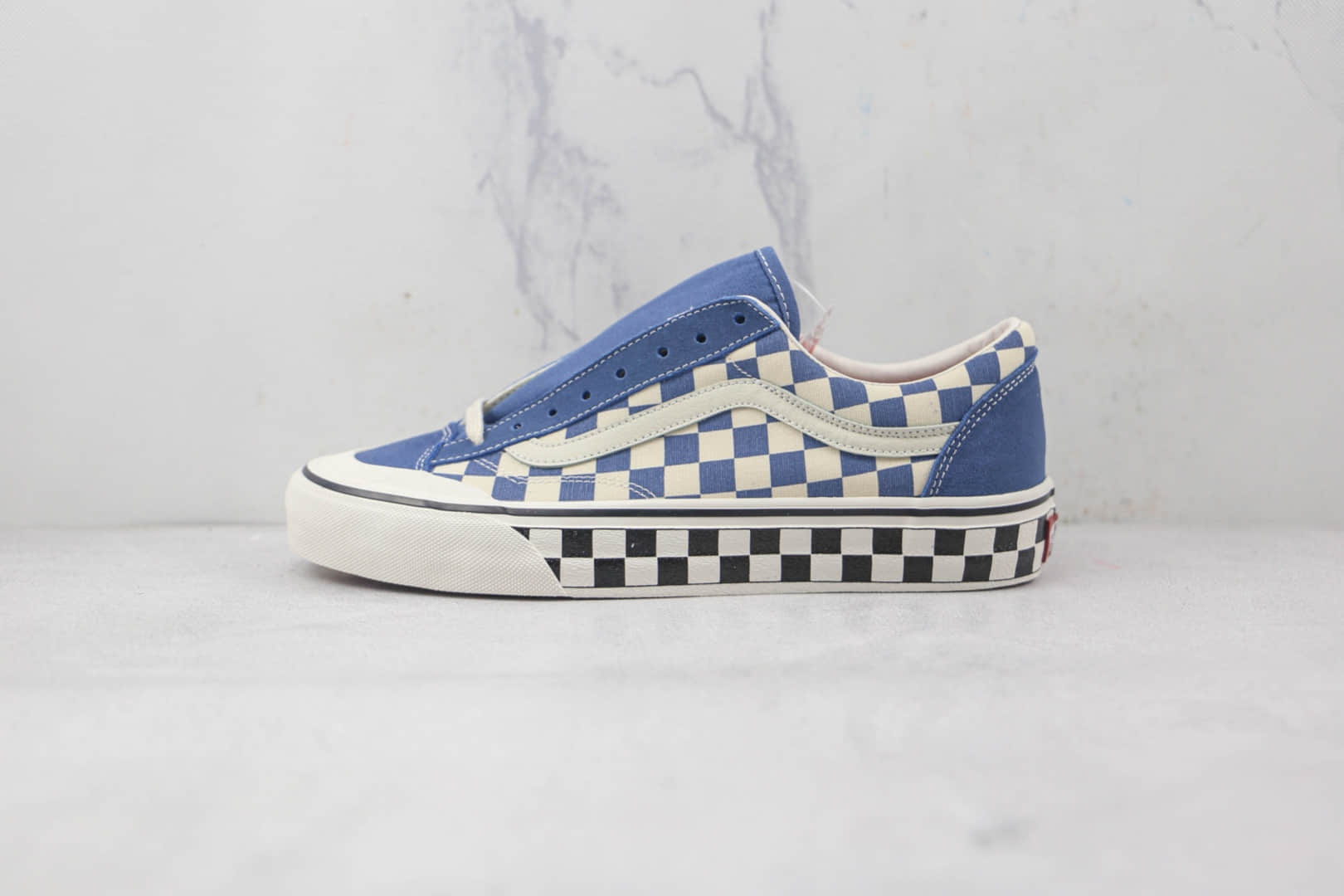 万斯Vans Style 36 Decon sf公司级版本低帮棋盘格蓝半月包头硫化板鞋原楦头纸板打造 货号：VN0A3ZCJB80